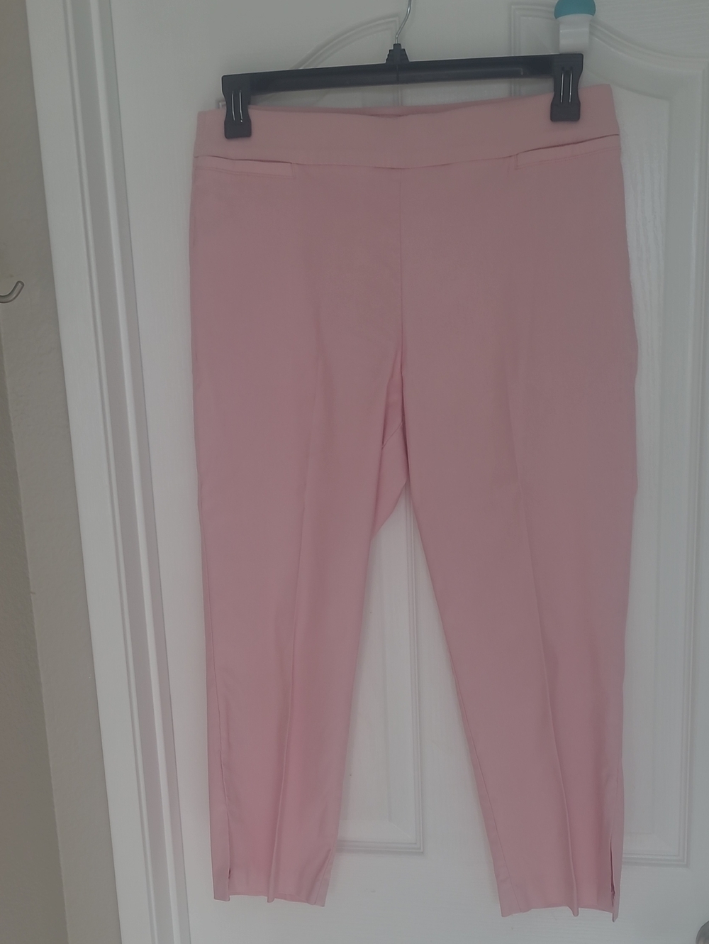 Counterparts Pink Women's Stretch Pull On Ankle Pants Sz L